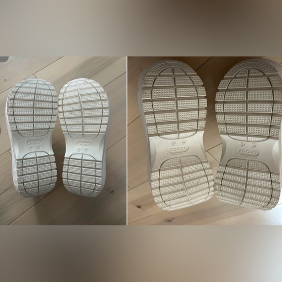 CROCS Unisex Classic Mega Crush Platform WHITE Platform Sandals Size: M4/W6 - Picture 8 of 16